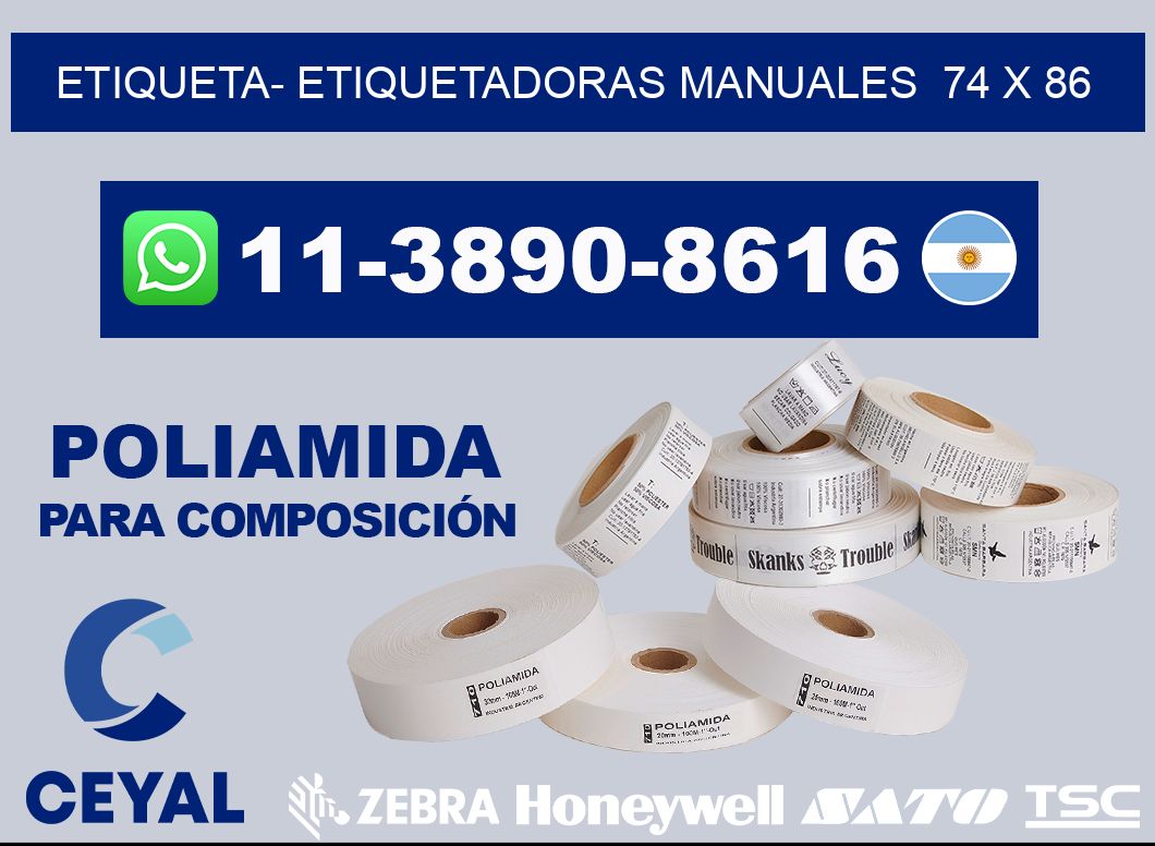 etiqueta- Etiquetadoras Manuales  74 x 86