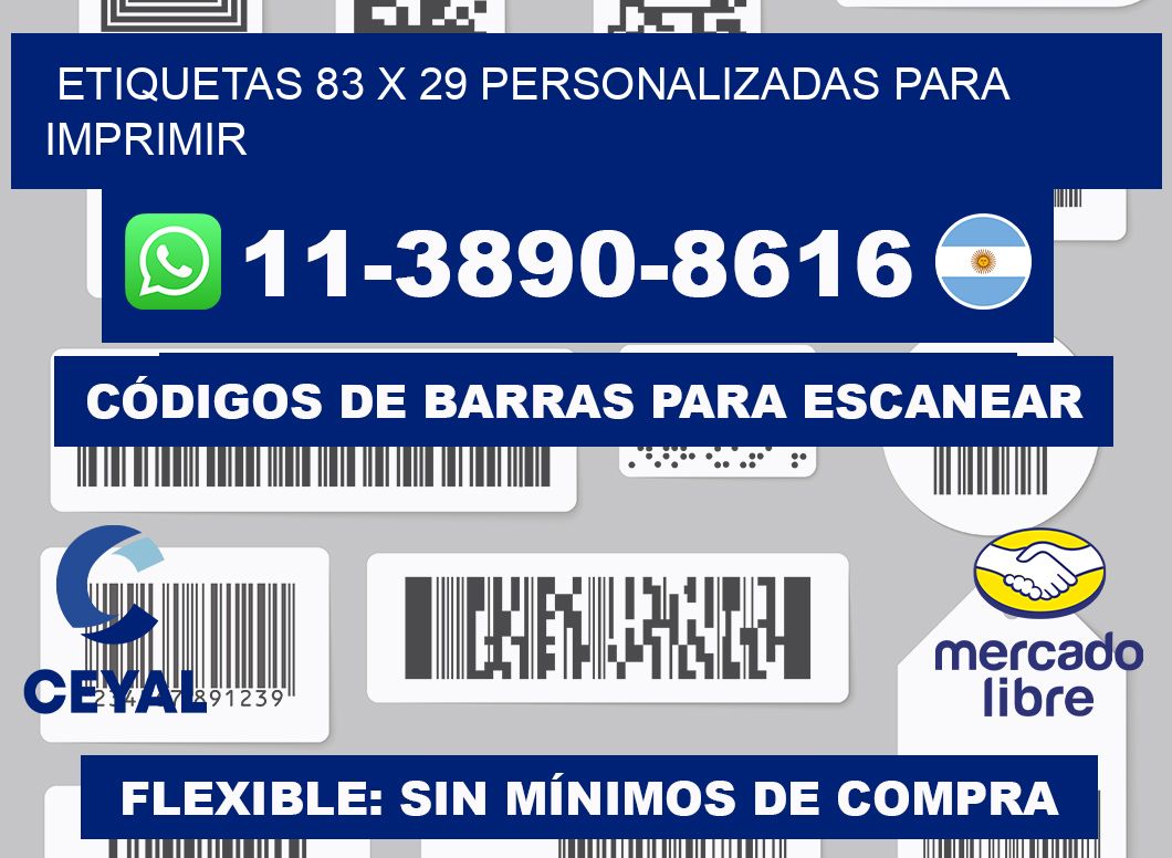 etiquetas 83 x 29 personalizadas para imprimir