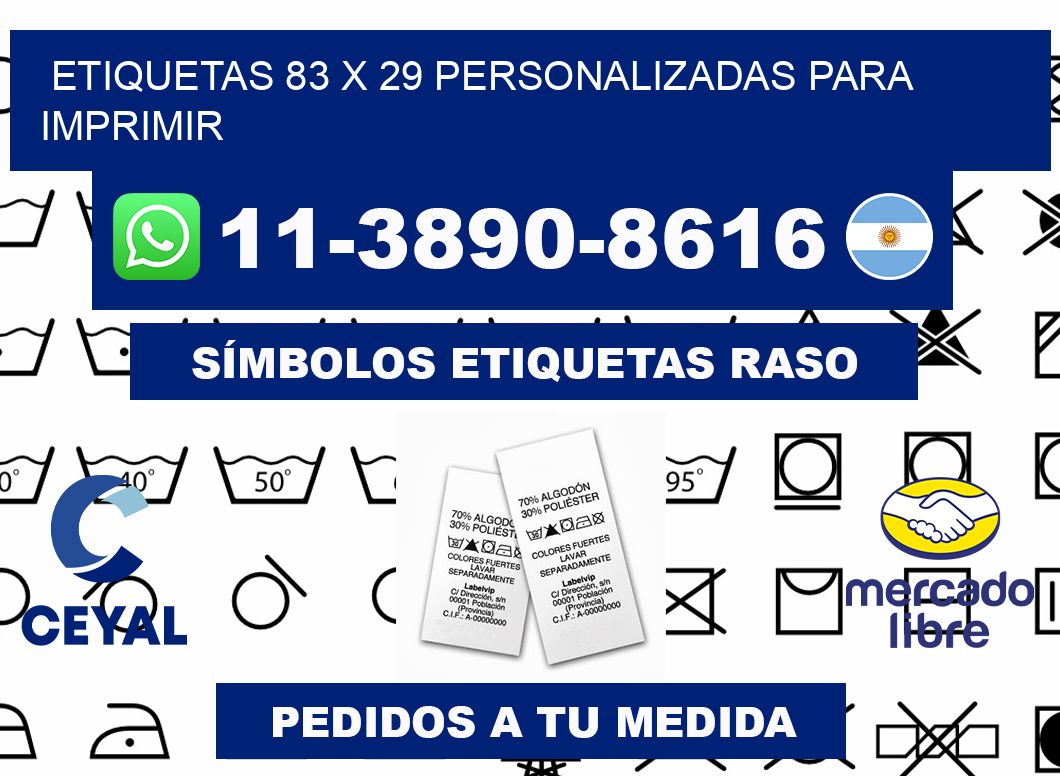 etiquetas 83 x 29 personalizadas para imprimir