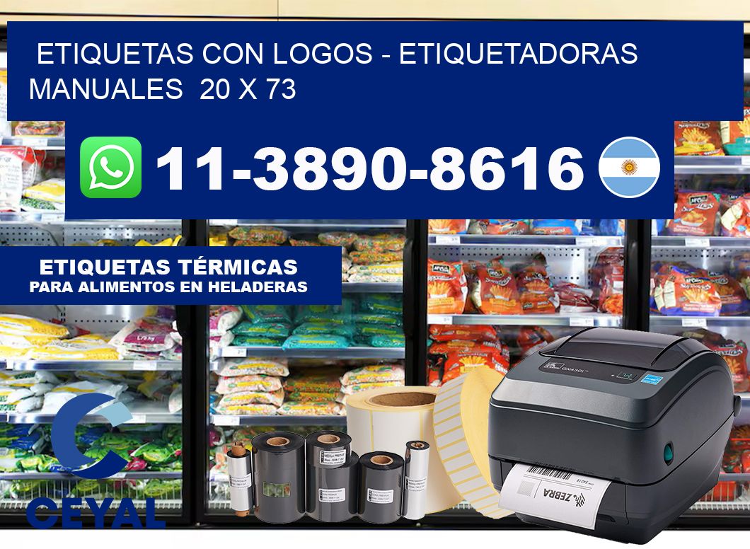 etiquetas con logos – Etiquetadoras Manuales  20 x 73