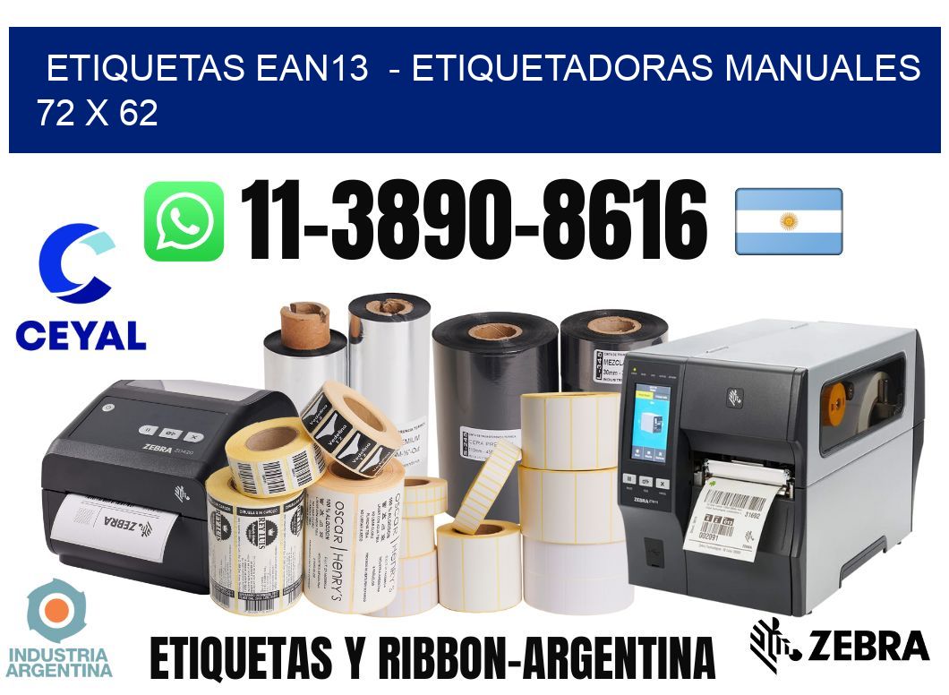 etiquetas ean13  – Etiquetadoras Manuales  72 x 62