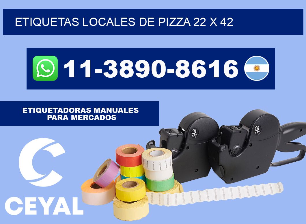 etiquetas locales de pizza 22 x 42