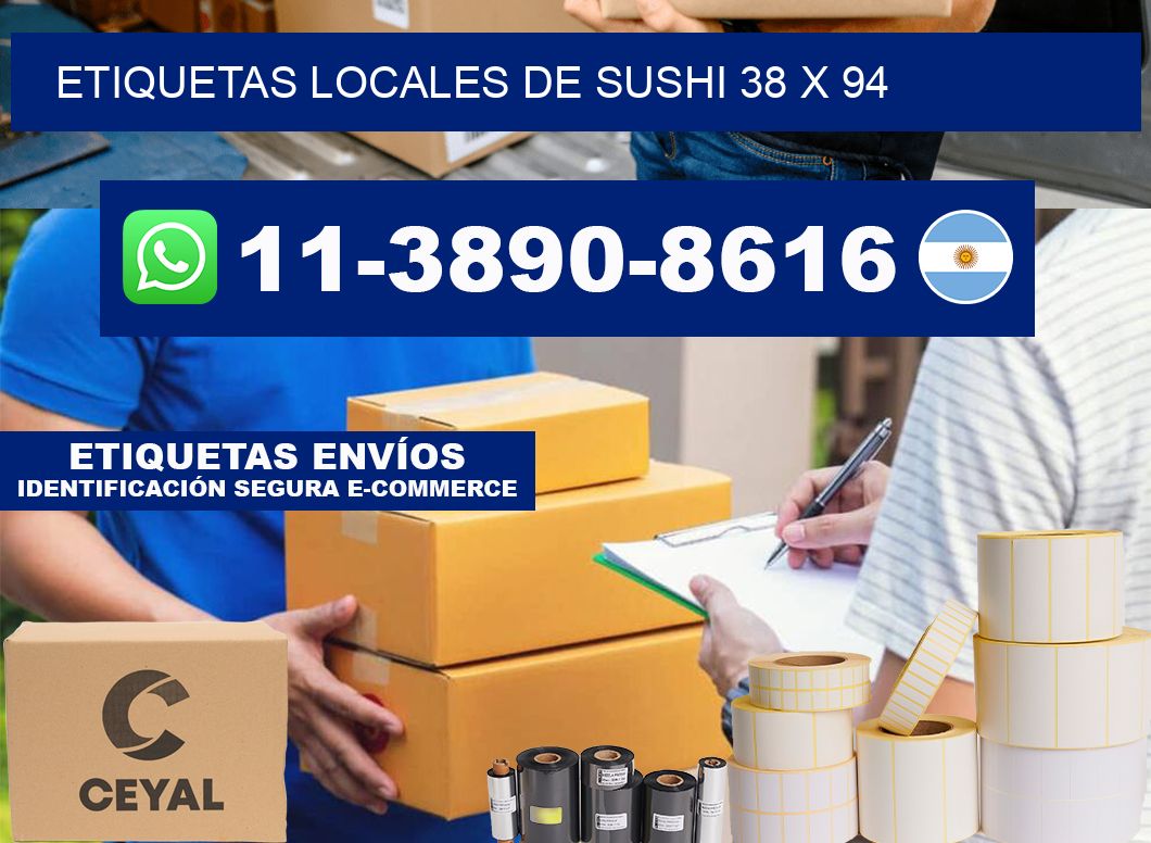 etiquetas locales de sushi 38 x 94