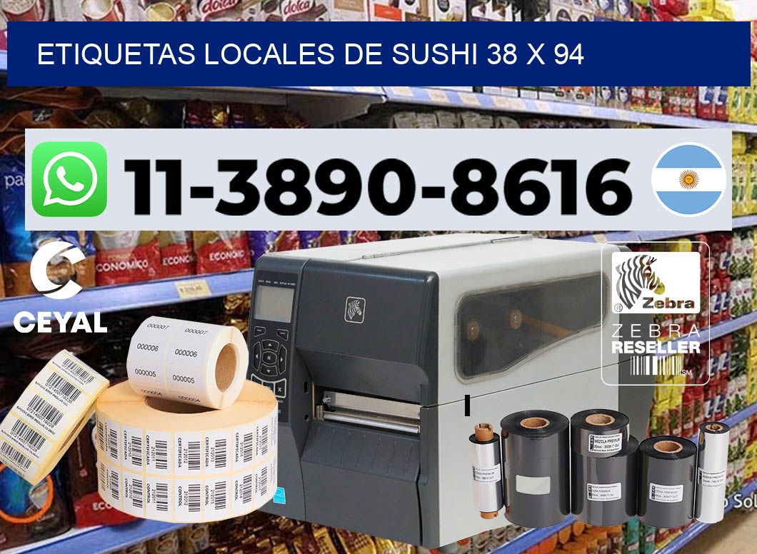 etiquetas locales de sushi 38 x 94