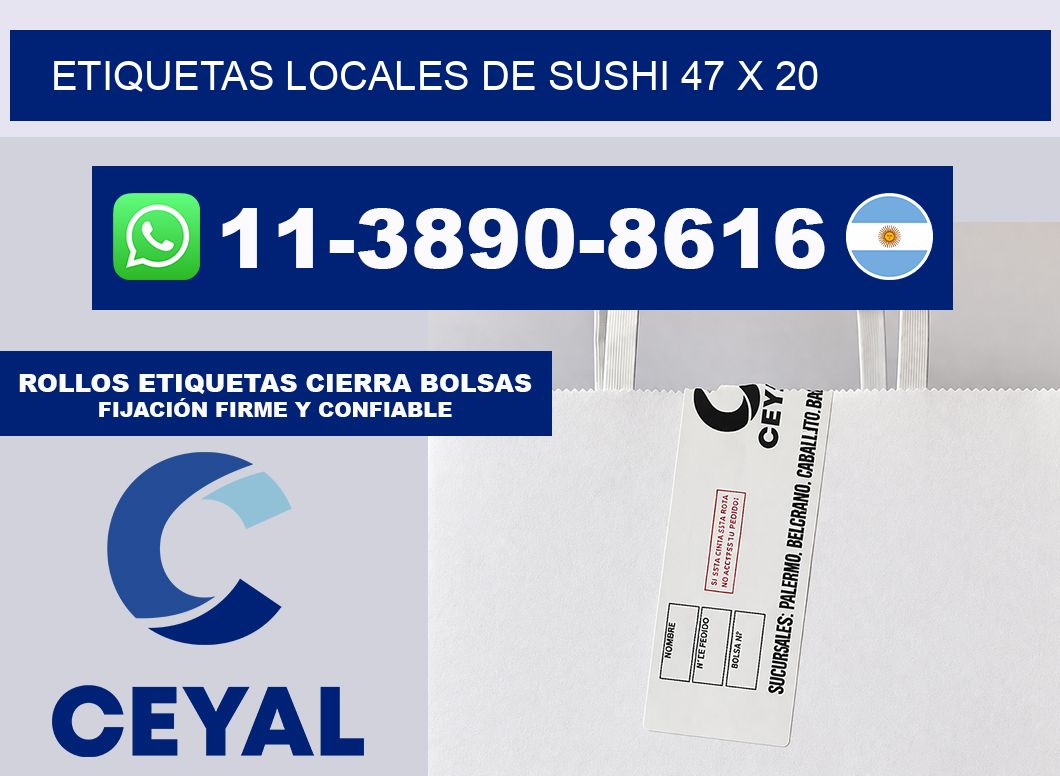 etiquetas locales de sushi 47 x 20