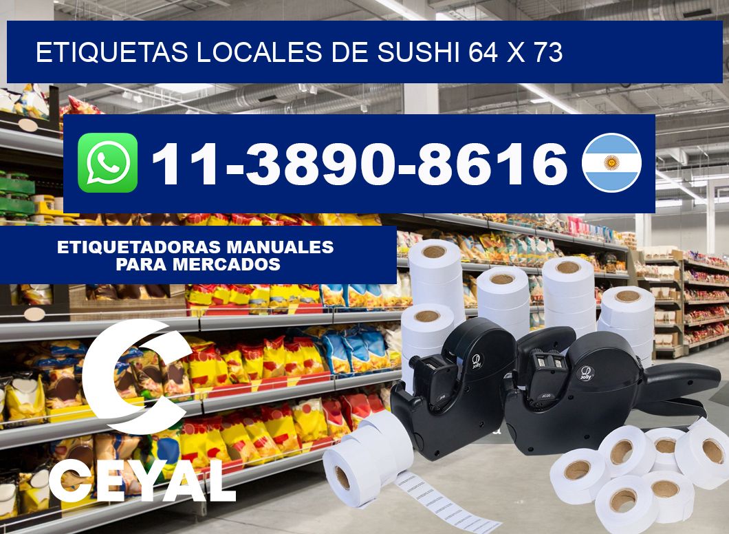 etiquetas locales de sushi 64 x 73