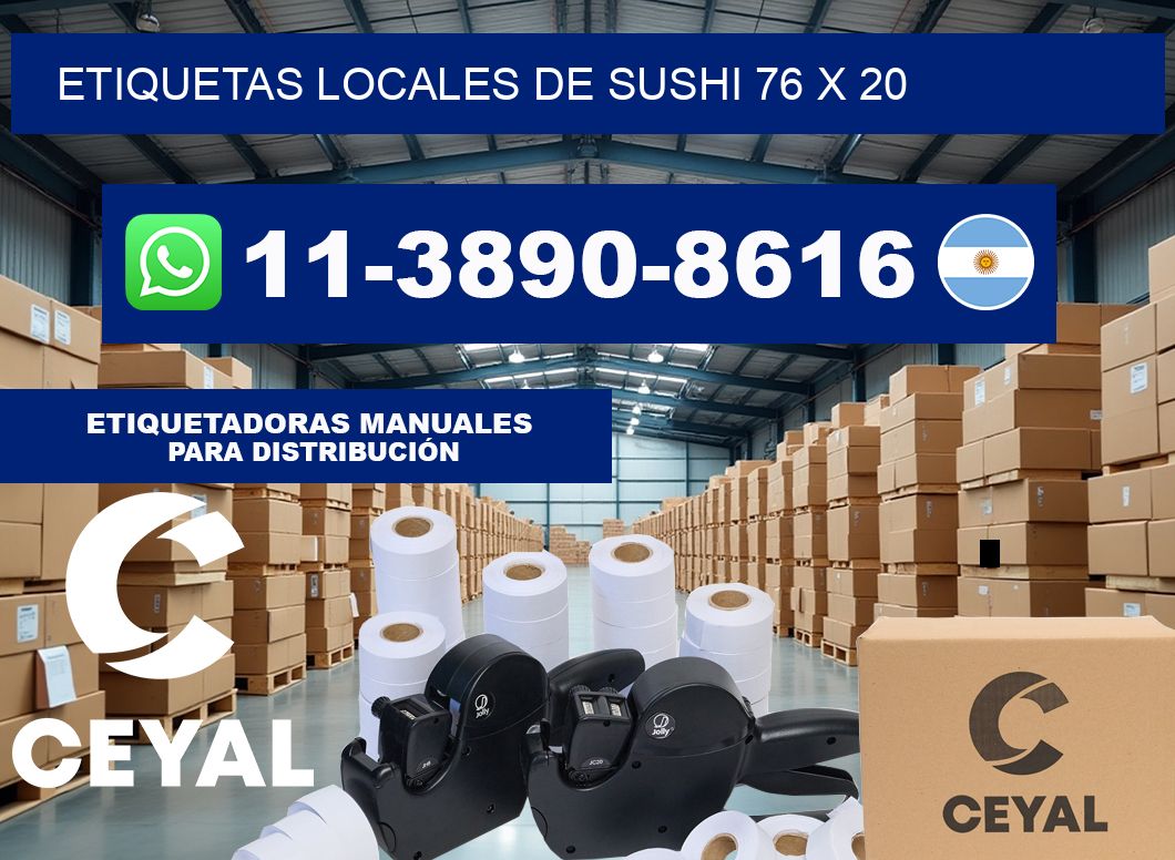 etiquetas locales de sushi 76 x 20