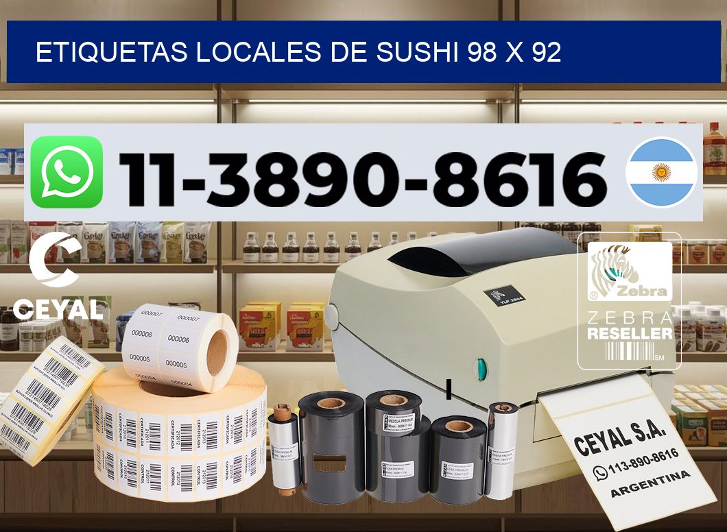 etiquetas locales de sushi 98 x 92