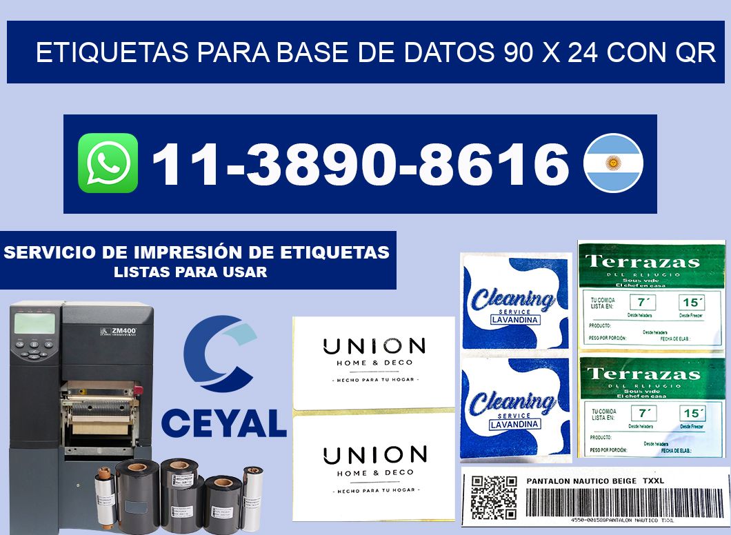 etiquetas para base de datos 90 x 24 con QR