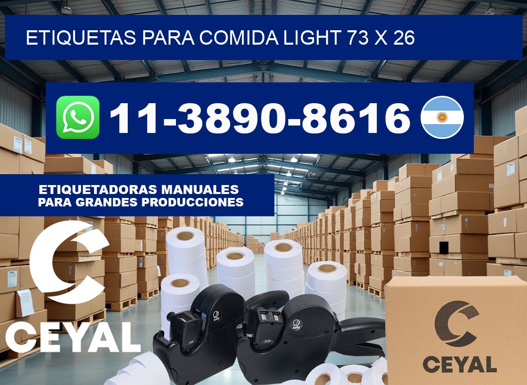 etiquetas para comida light 73 x 26
