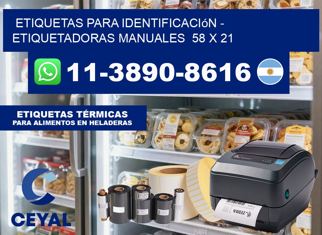 etiquetas para identificación – Etiquetadoras Manuales  58 x 21