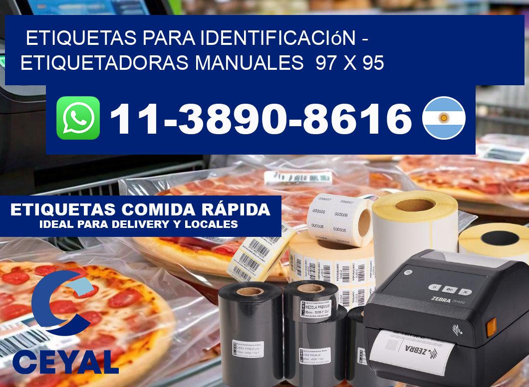 etiquetas para identificación - Etiquetadoras Manuales  97 x 95