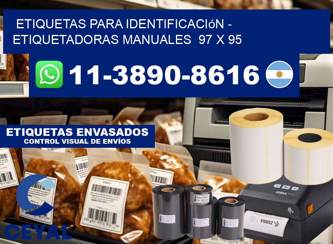 etiquetas para identificación - Etiquetadoras Manuales  97 x 95