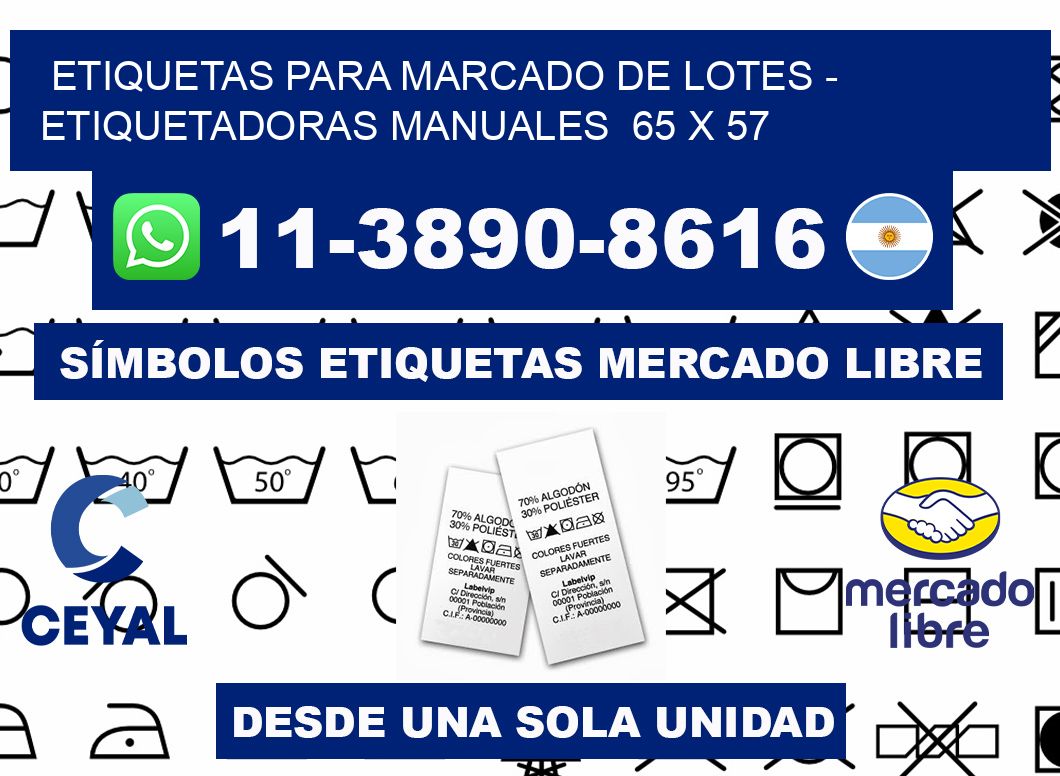 etiquetas para marcado de lotes - Etiquetadoras Manuales  65 x 57