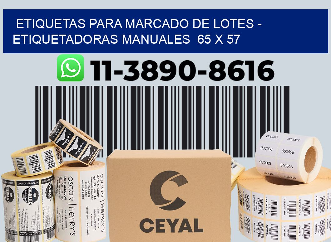 etiquetas para marcado de lotes – Etiquetadoras Manuales  65 x 57