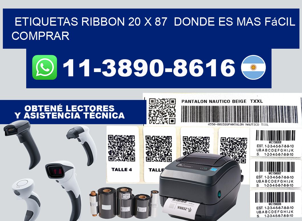 etiquetas ribbon 20 x 87  Donde es mas fácil comprar