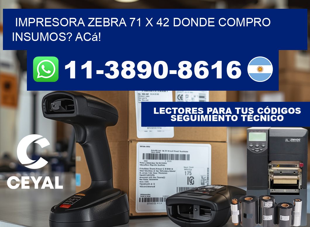 impresora zebra 71 x 42 Donde compro insumos? Acá!
