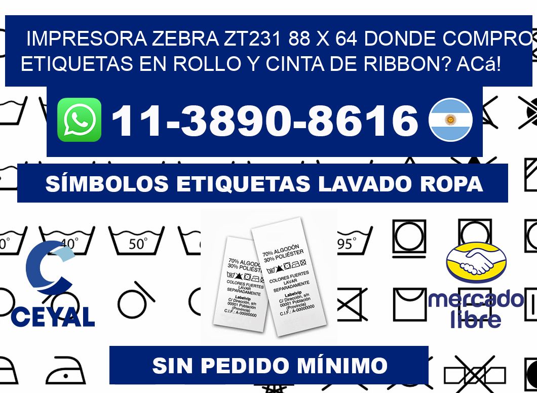 impresora zebra zt231 88 x 64 Donde compro etiquetas en rollo y cinta de ribbon? Acá!