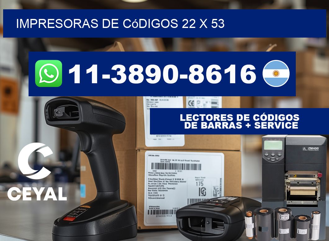 impresoras de códigos 22 x 53