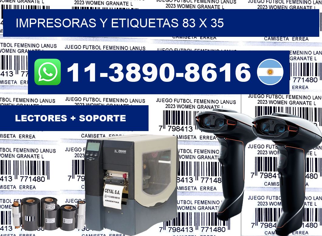 impresoras y etiquetas 83 x 35