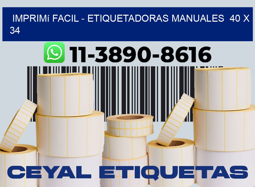 imprimí facil - Etiquetadoras Manuales  40 x 34