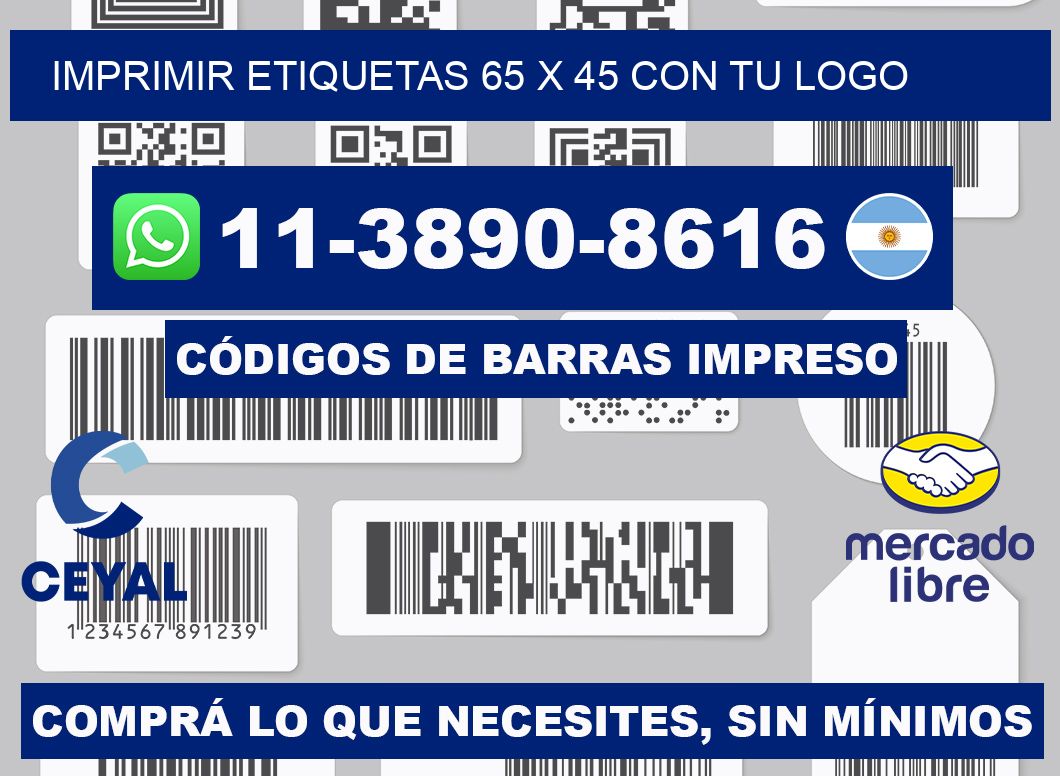 imprimir etiquetas 65 x 45 con tu logo