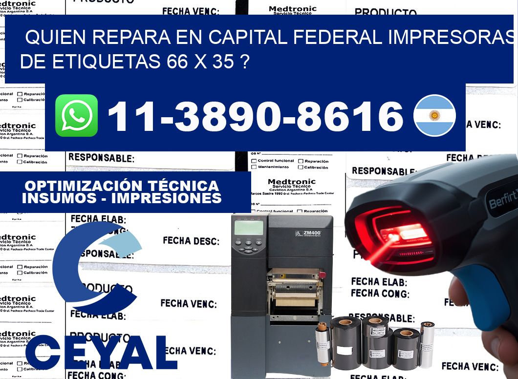 quien repara en capital federal impresoras de etiquetas 66 x 35 ?