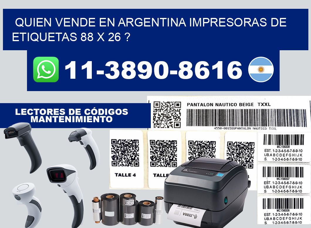 quien vende en argentina impresoras de etiquetas 88 x 26 ?