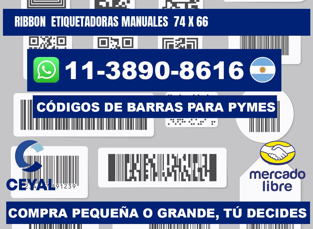 ribbon  Etiquetadoras Manuales  74 x 66