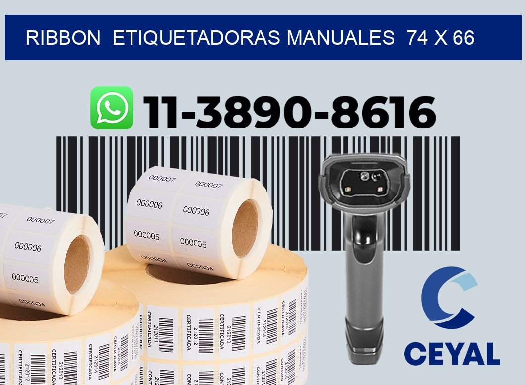 ribbon  Etiquetadoras Manuales  74 x 66