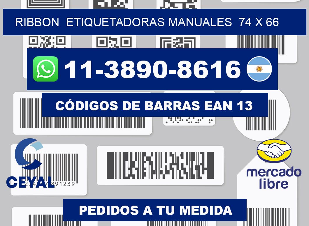 ribbon  Etiquetadoras Manuales  74 x 66