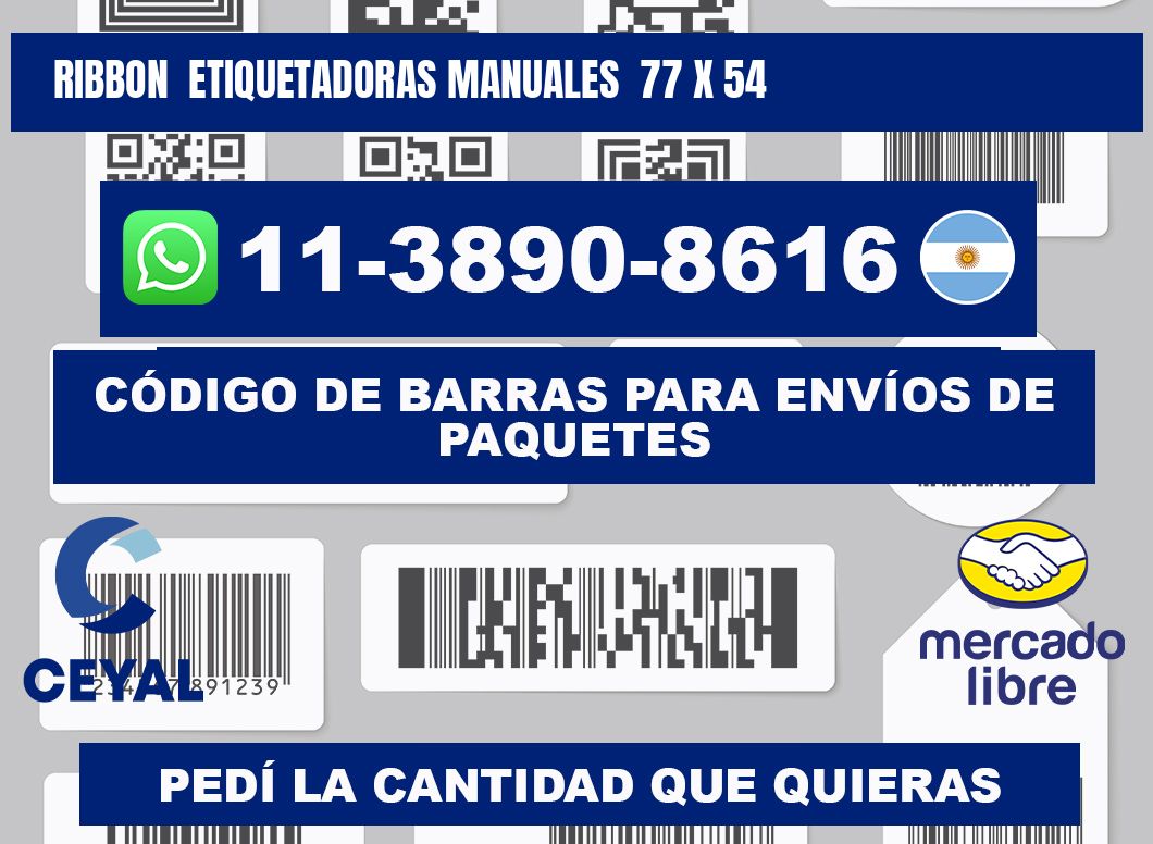 ribbon  Etiquetadoras Manuales  77 x 54