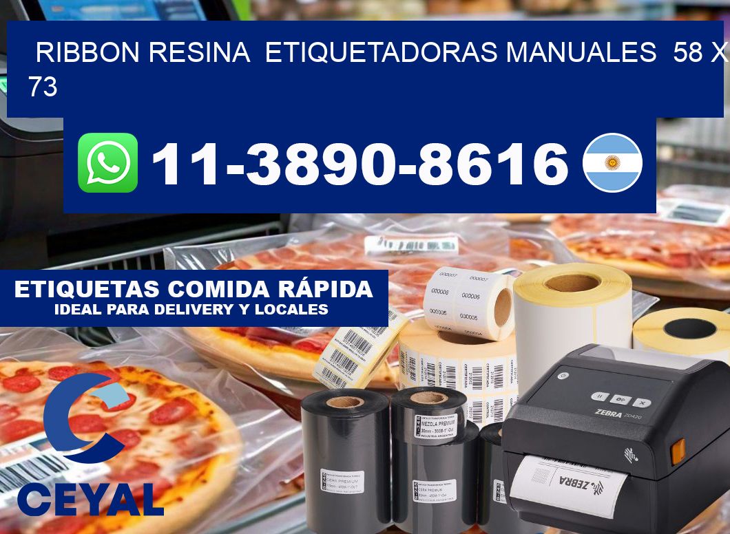 ribbon resina Etiquetadoras Manuales 58 x 73