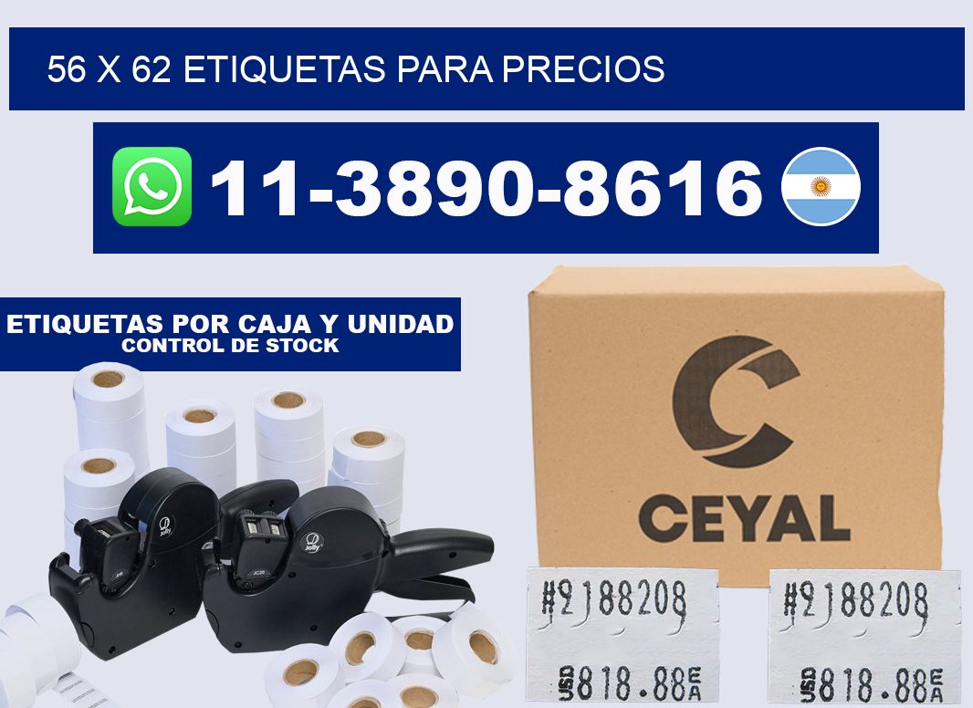 56 x 62 etiquetas para precios
