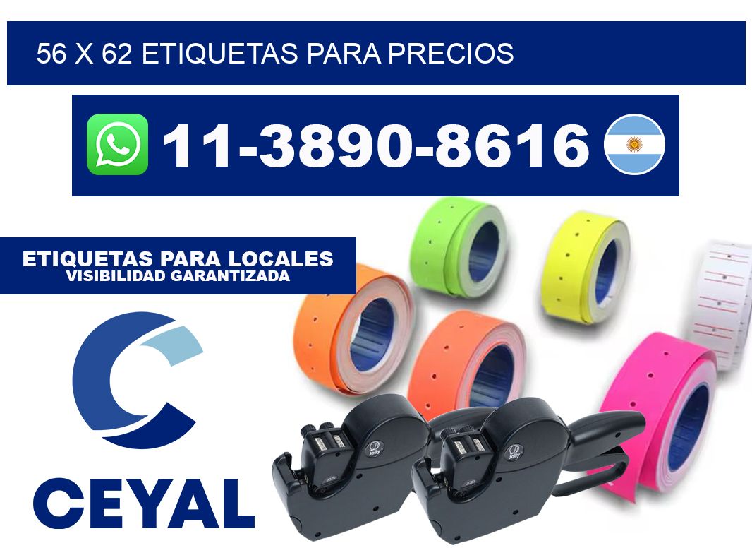56 x 62 etiquetas para precios