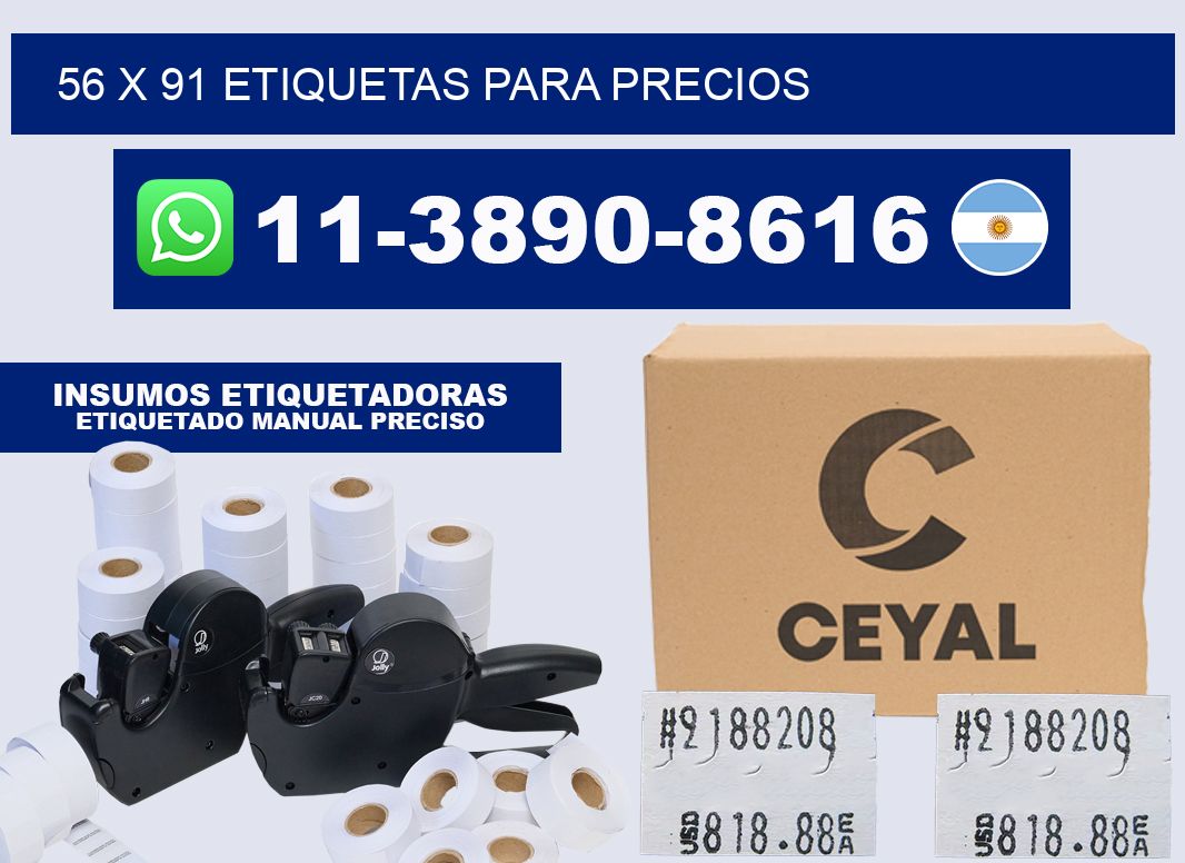 56 x 91 etiquetas para precios