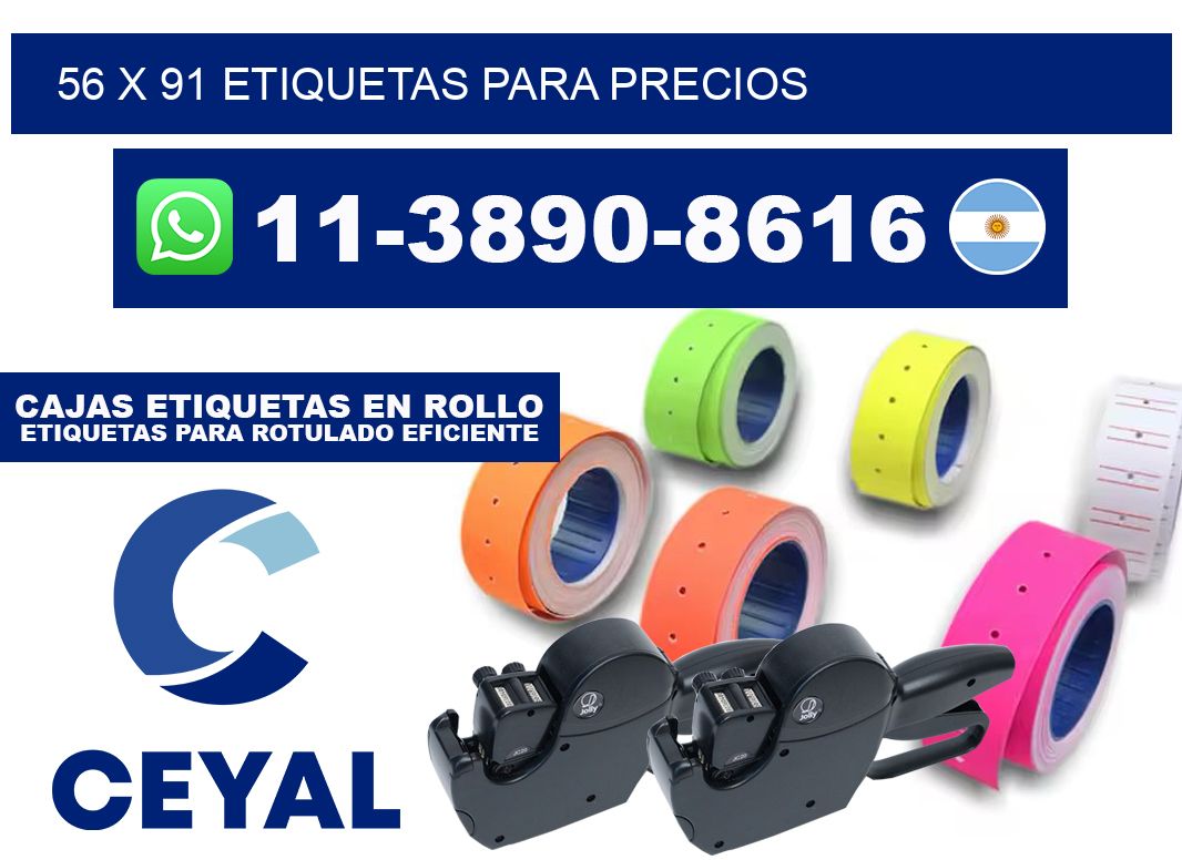 56 x 91 etiquetas para precios
