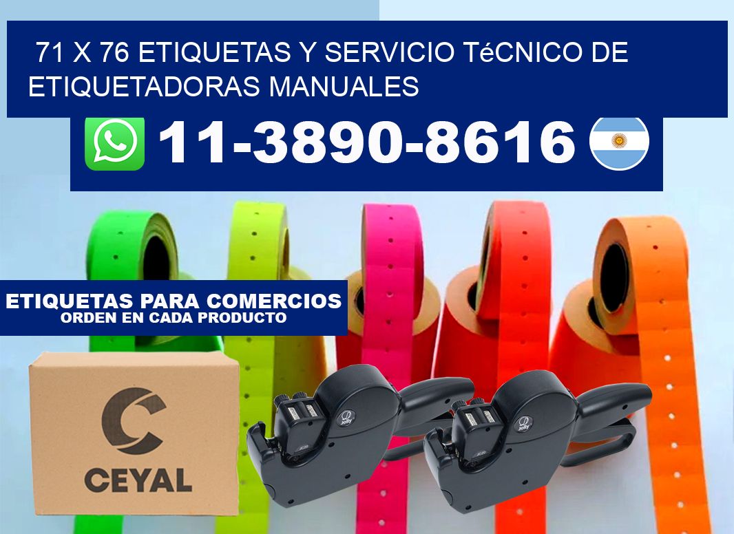 71 x 76 etiquetas y servicio técnico de etiquetadoras manuales