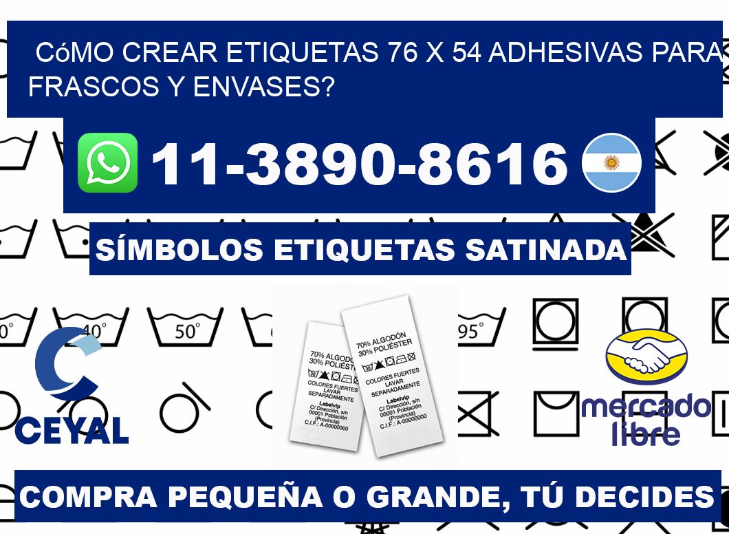 Cómo crear etiquetas 76 x 54 adhesivas para frascos y envases?