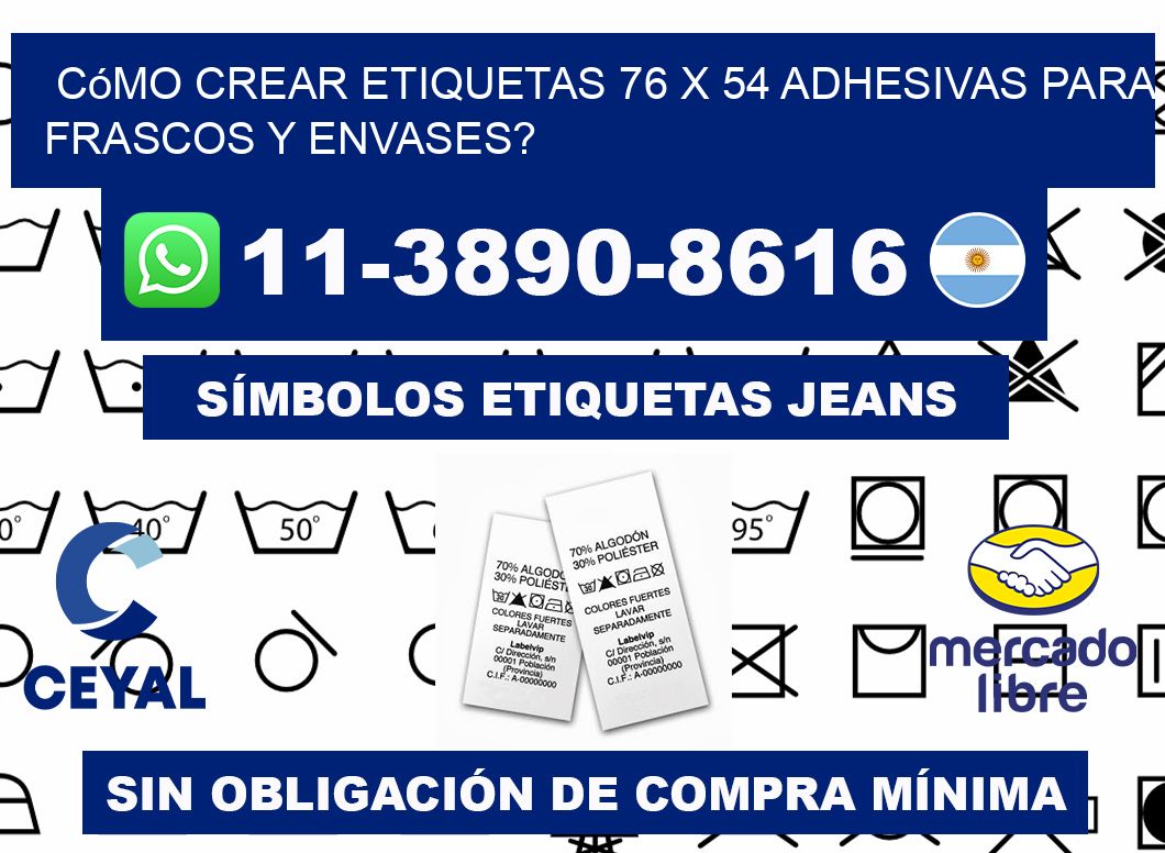 Cómo crear etiquetas 76 x 54 adhesivas para frascos y envases?