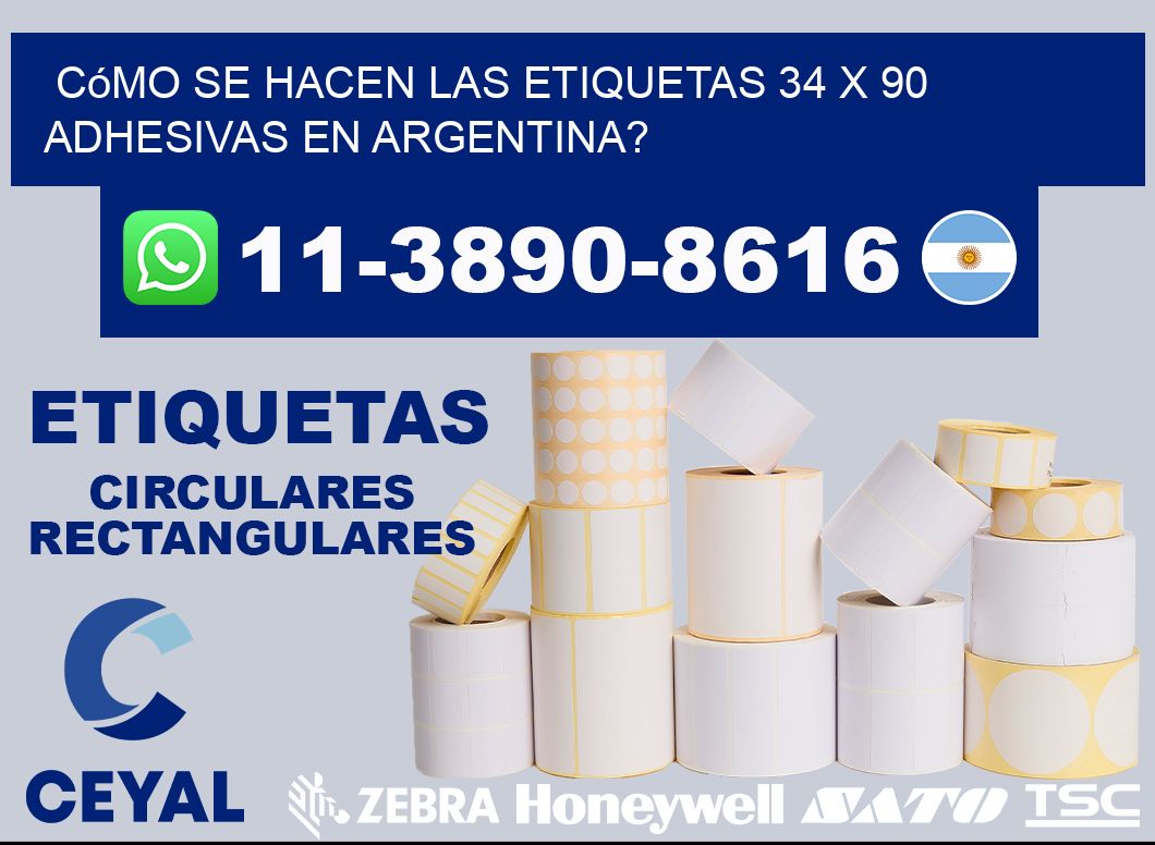 Cómo se hacen las etiquetas 34 x 90 adhesivas en Argentina?