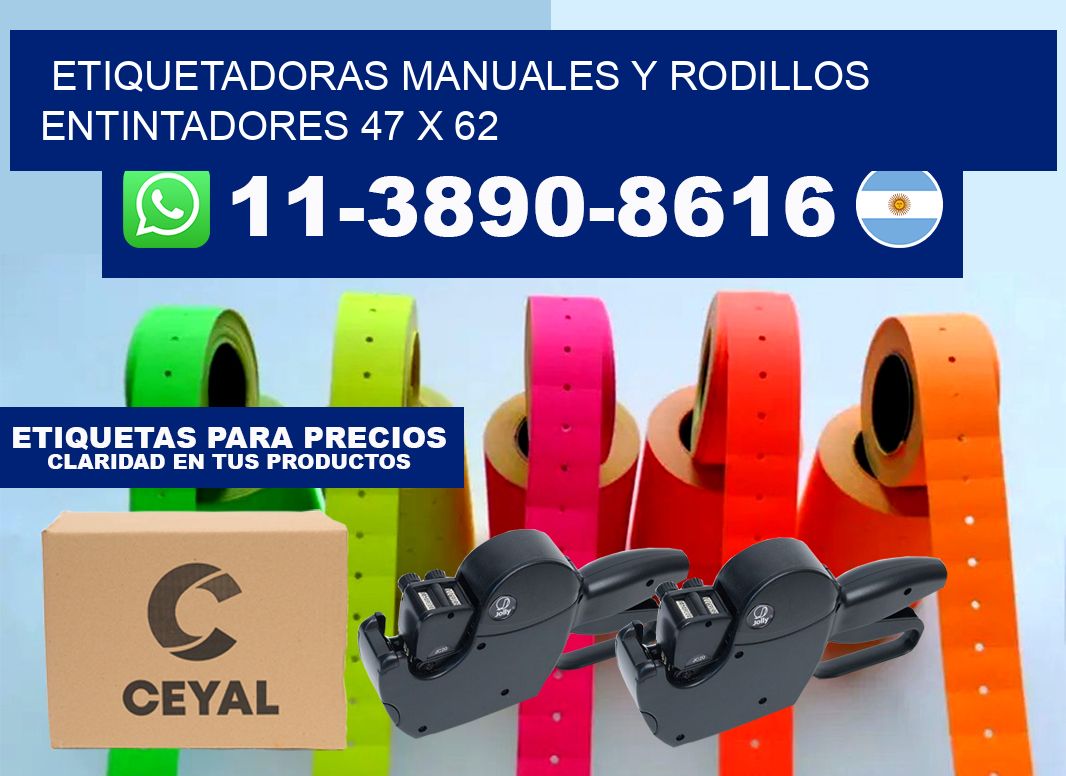 Etiquetadoras manuales y rodillos entintadores 47 x 62