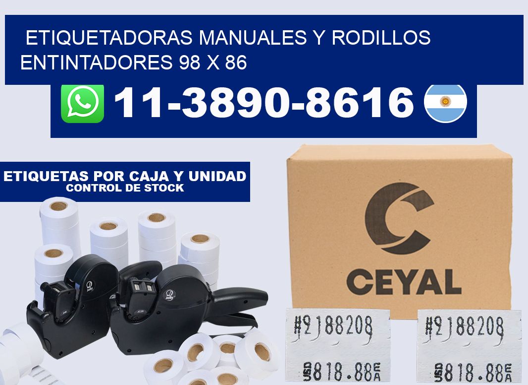 Etiquetadoras manuales y rodillos entintadores 98 x 86