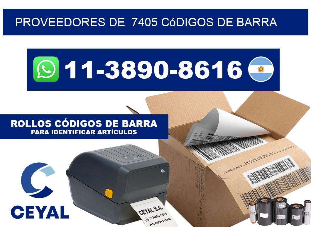 Proveedores de  7405 códigos de barra