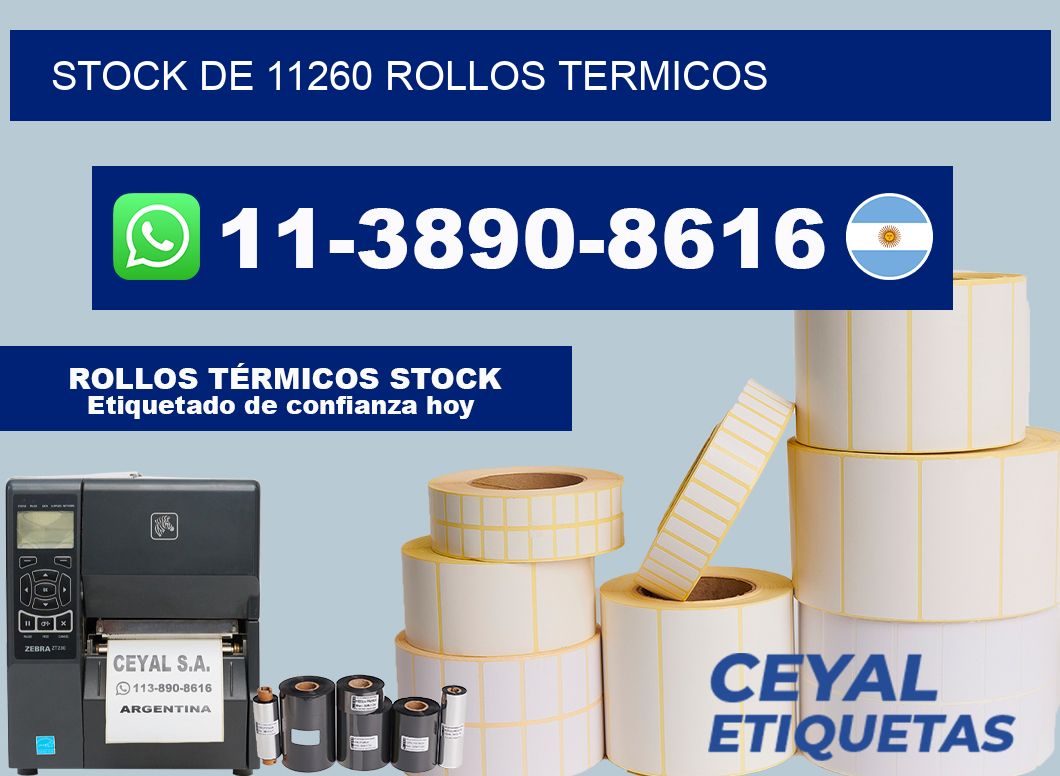 STOCK DE 11260 ROLLOS TERMICOS