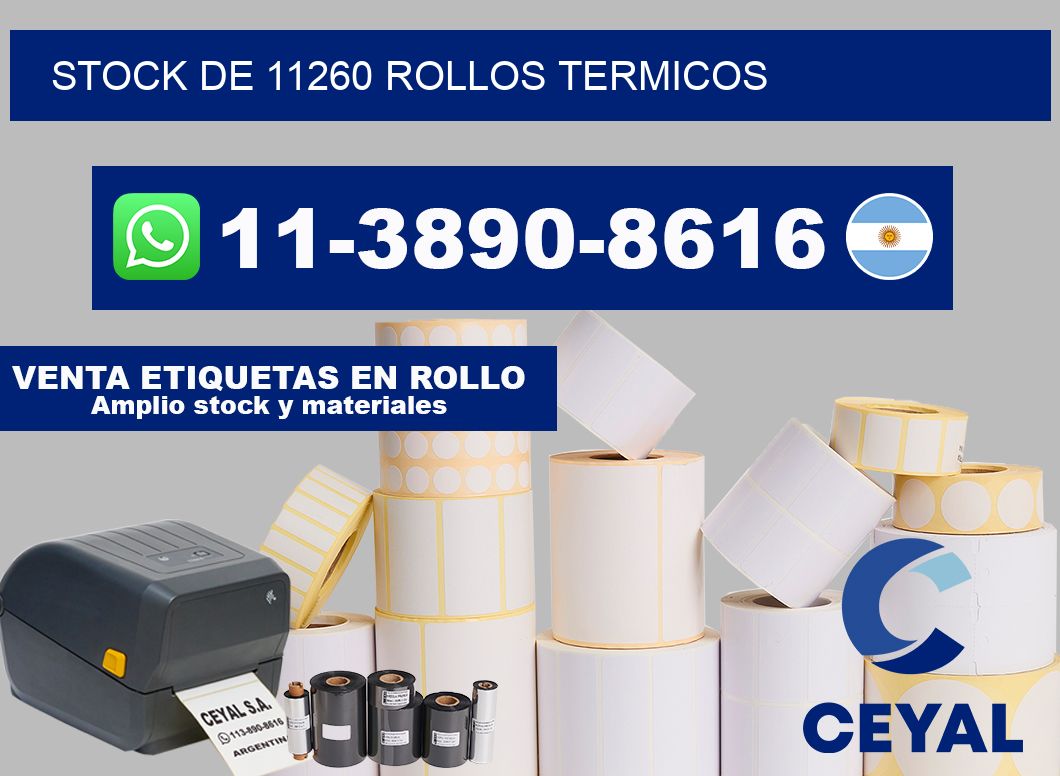 STOCK DE 11260 ROLLOS TERMICOS