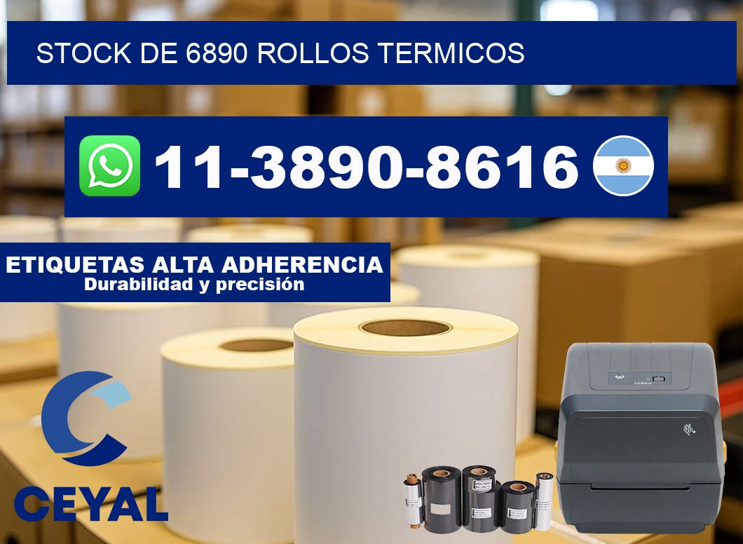 STOCK DE 6890 ROLLOS TERMICOS