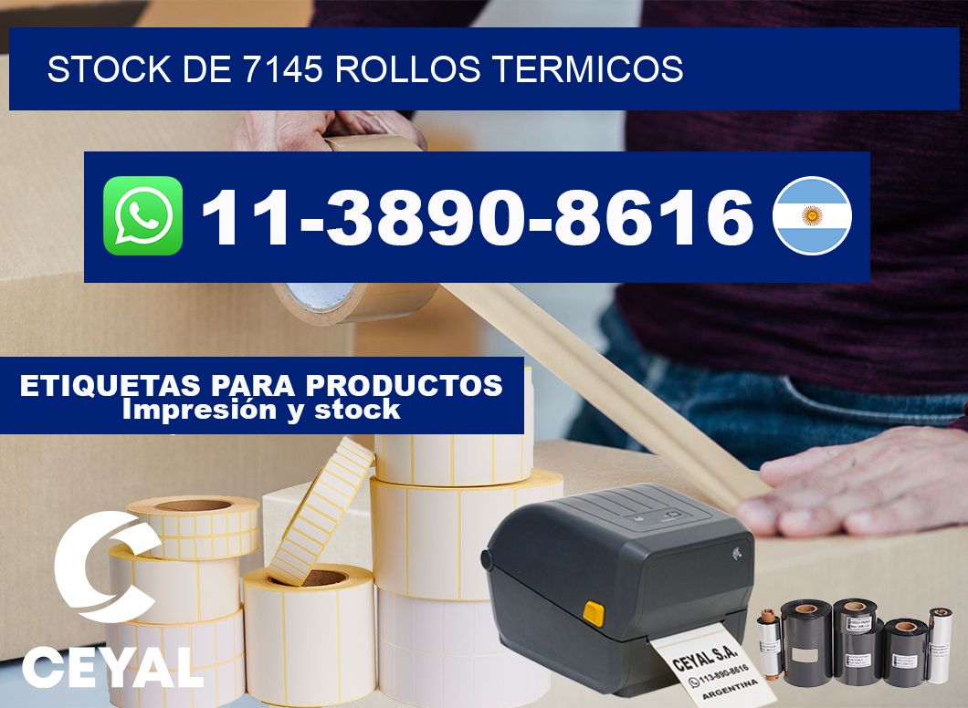 STOCK DE 7145 ROLLOS TERMICOS
