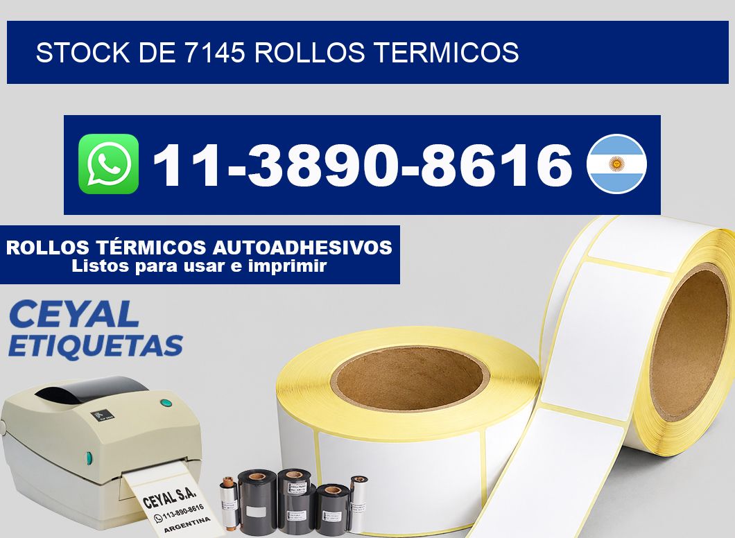 STOCK DE 7145 ROLLOS TERMICOS