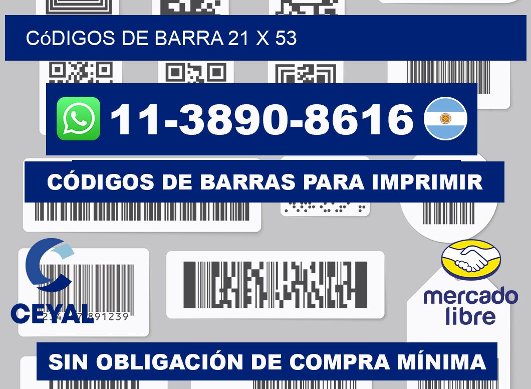 códigos de barra 21 x 53